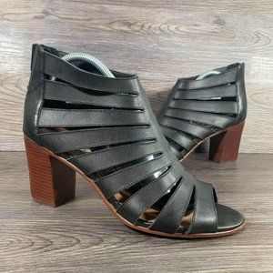 Steve Madden Black Leather Heels Women’s Size 11